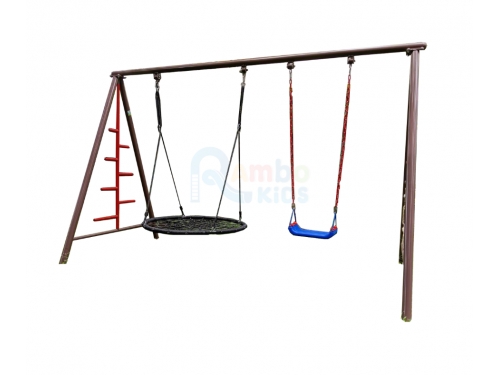 ชิงช้าปีนป่ายที่นั่งพลาสติก Net Swing  2 ที่นั่ง