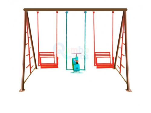 ชิงช้าปีนป่ายพนักพิง เป็ด 3 ที่นั่ง